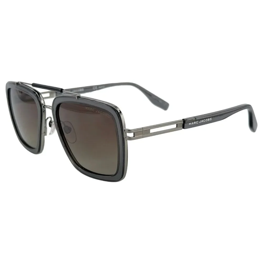 Marc Jacobs MARC 674S Mens Metal Pilot Sunglass KB7HA Gunmetal 55-20 Brown Grad